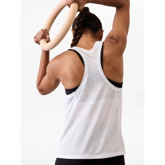 Athleta M Cooldown Tank Top Bright White Medium - Picture 2 of 5